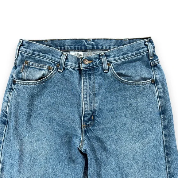 Carhartt Jeans Mens 32x30 Blue Stonewash Relaxed B18 Workwear Denim 34x30 Tag - Picture 3 of 10